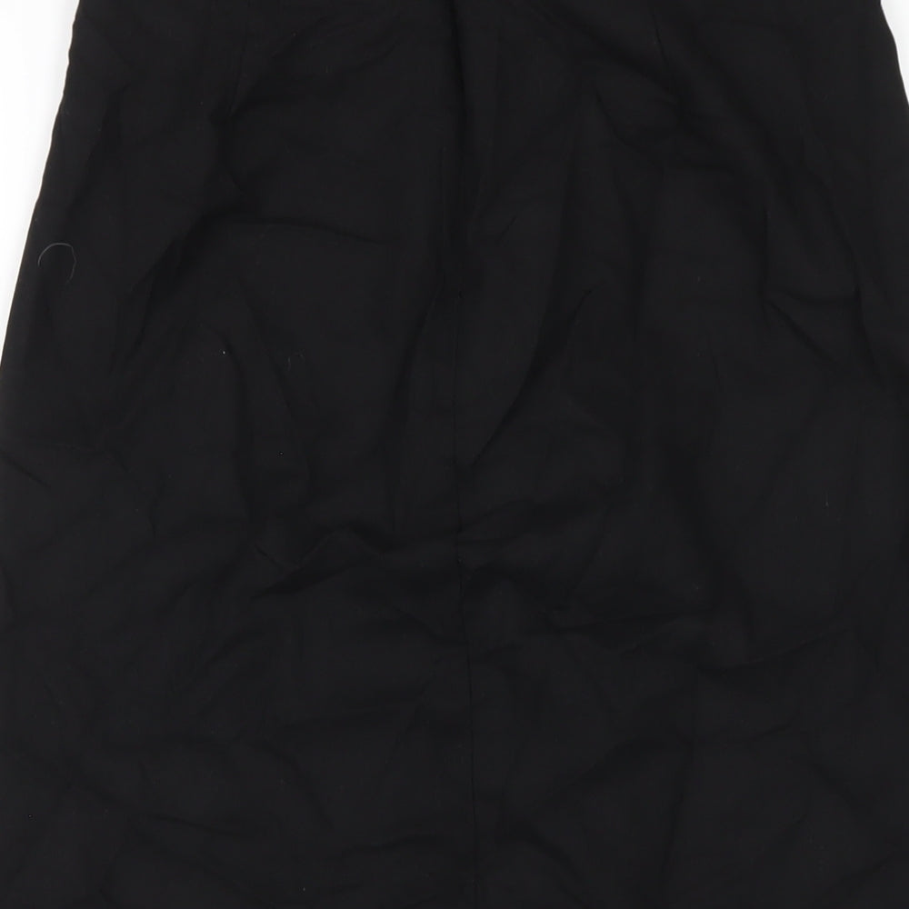 South Beach Womens Black Polyester A-Line Skirt Size 10 Zip