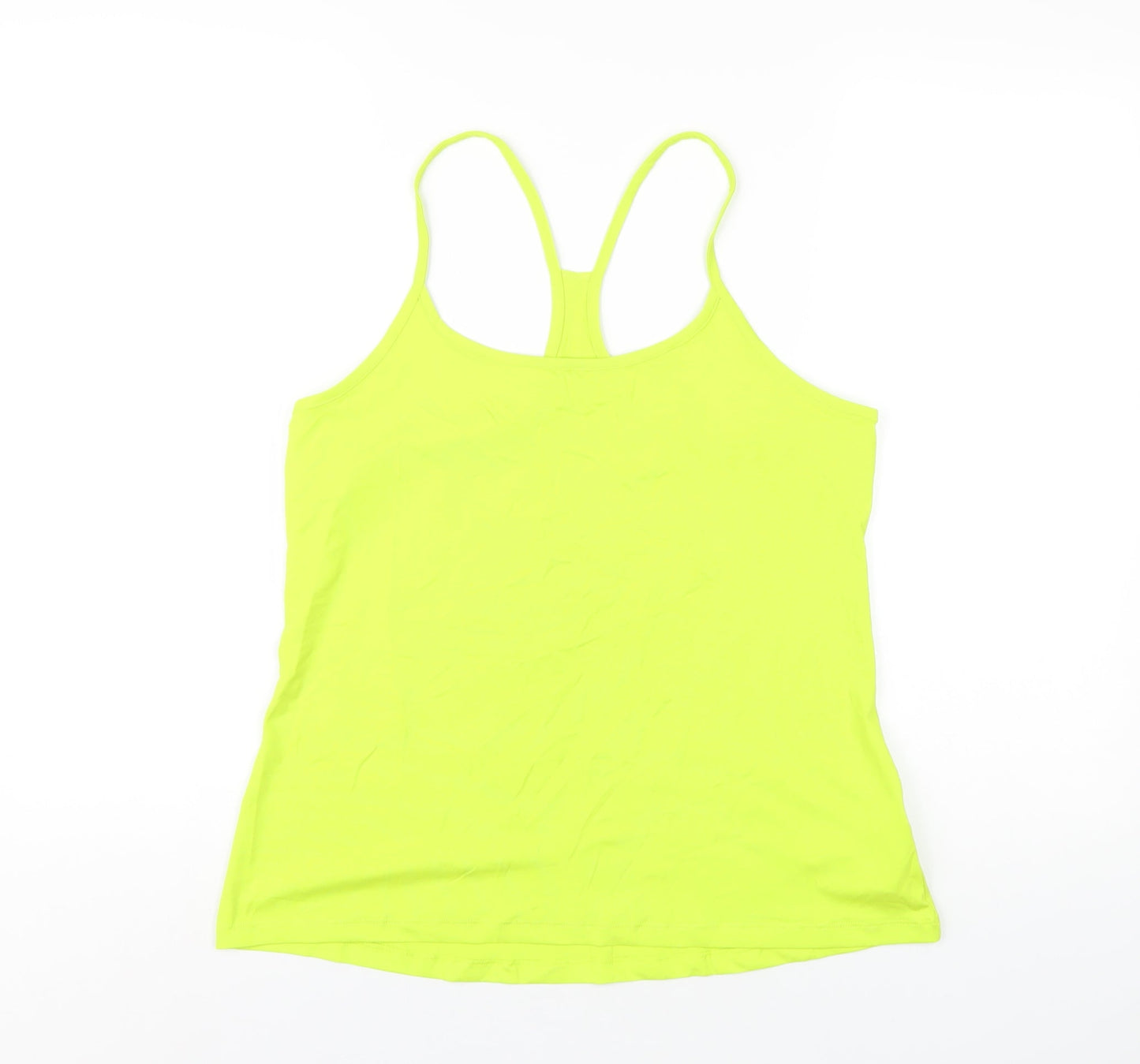 GOODMOVE Womens Green Polyester Camisole T-Shirt Size 16 Scoop Neck Pullover