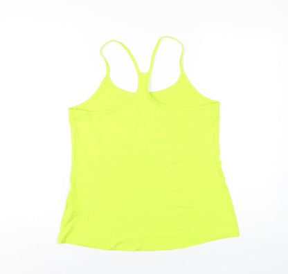 GOODMOVE Womens Green Polyester Camisole T-Shirt Size 16 Scoop Neck Pullover