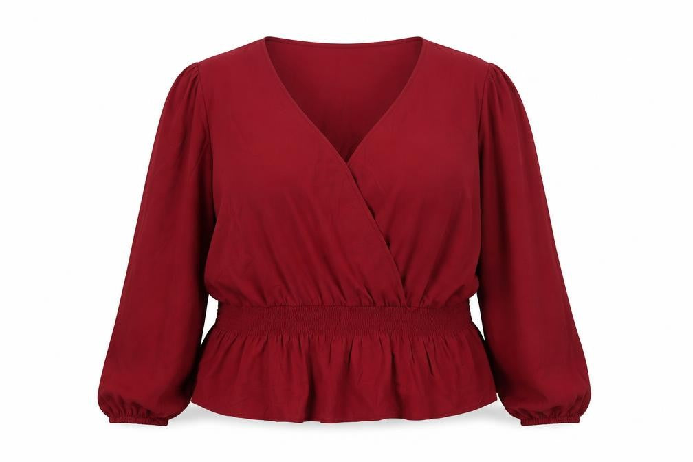 Womens UK Size 24 Oasis Red Basic Blouse