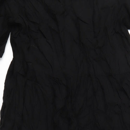 H&M Womens Black Viscose A-Line Size M V-Neck Pullover