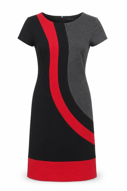 BHS Womens Multicoloured Polyester A-Line Size 8 Round Neck Zip