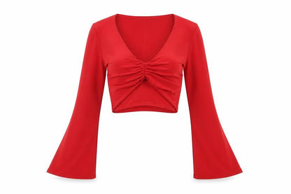 Womens UK Size 8 PRETTYLITTLETHING Red Cropped T-Shirt