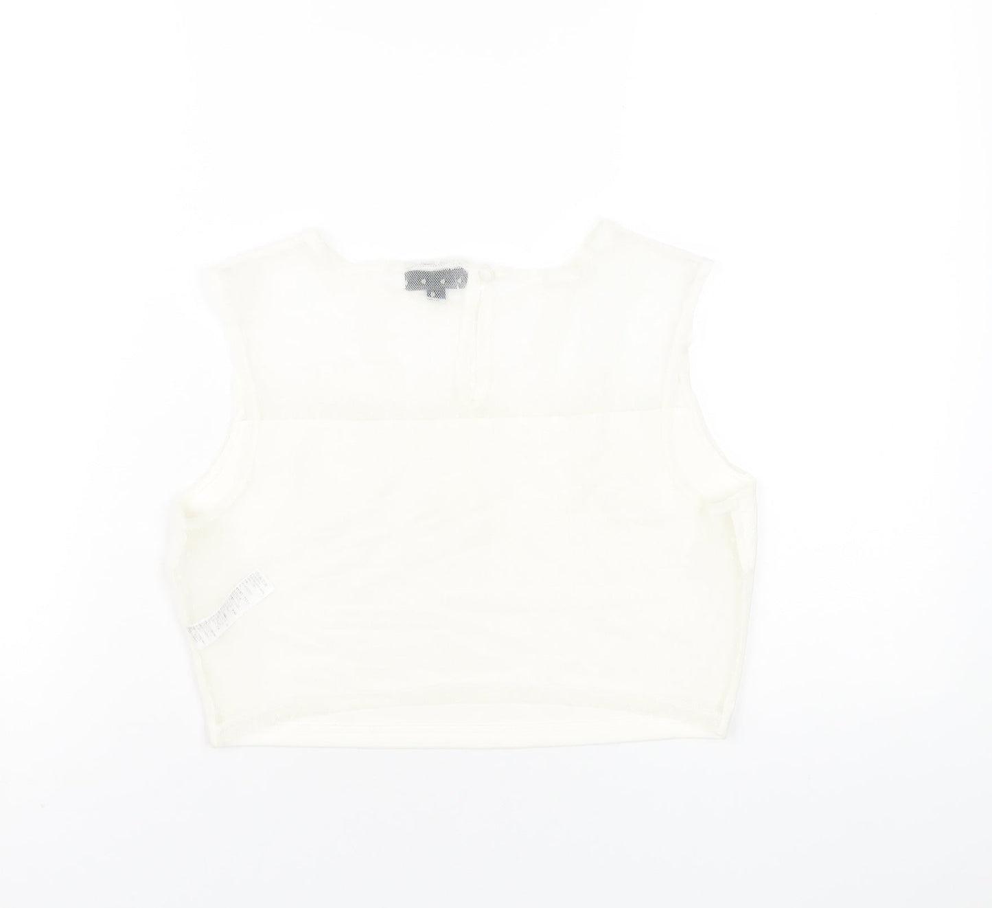 Womens UK Size 12 Topshop Ivory Basic Tank