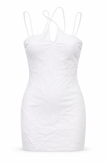 Zara Womens White Polyester Bodycon Size S V-Neck Zip