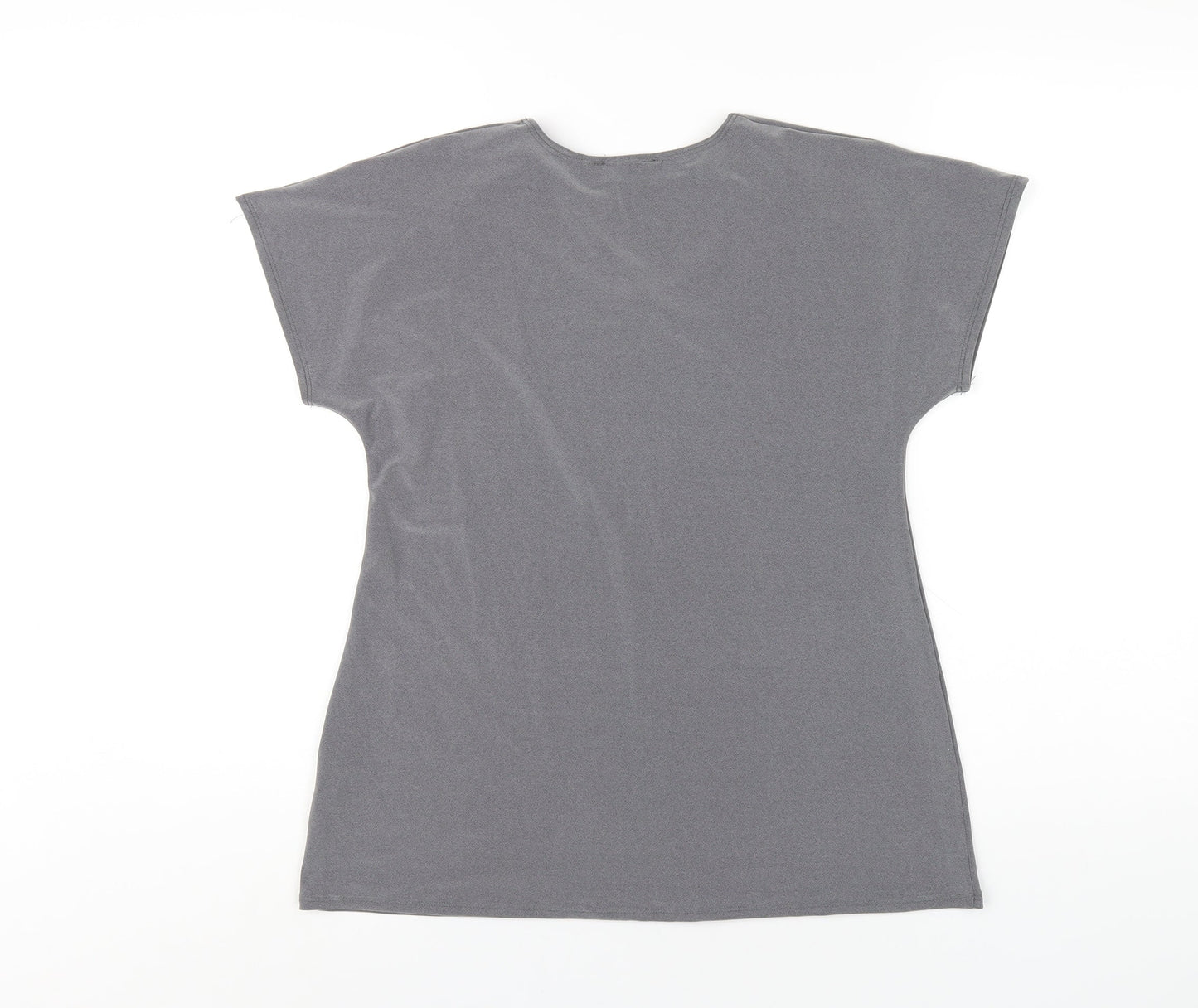 Womens UK Size 12 Saloos Grey Basic T-Shirt