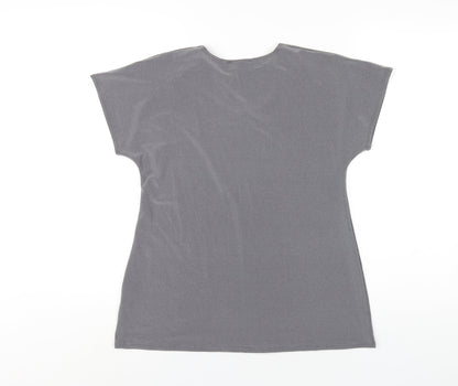 Womens UK Size 12 Saloos Grey Basic T-Shirt