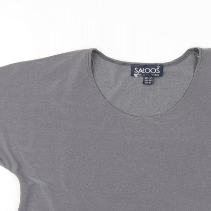 Womens UK Size 12 Saloos Grey Basic T-Shirt