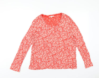 Womens UK Size 12 Per Una Red Basic T-Shirt
