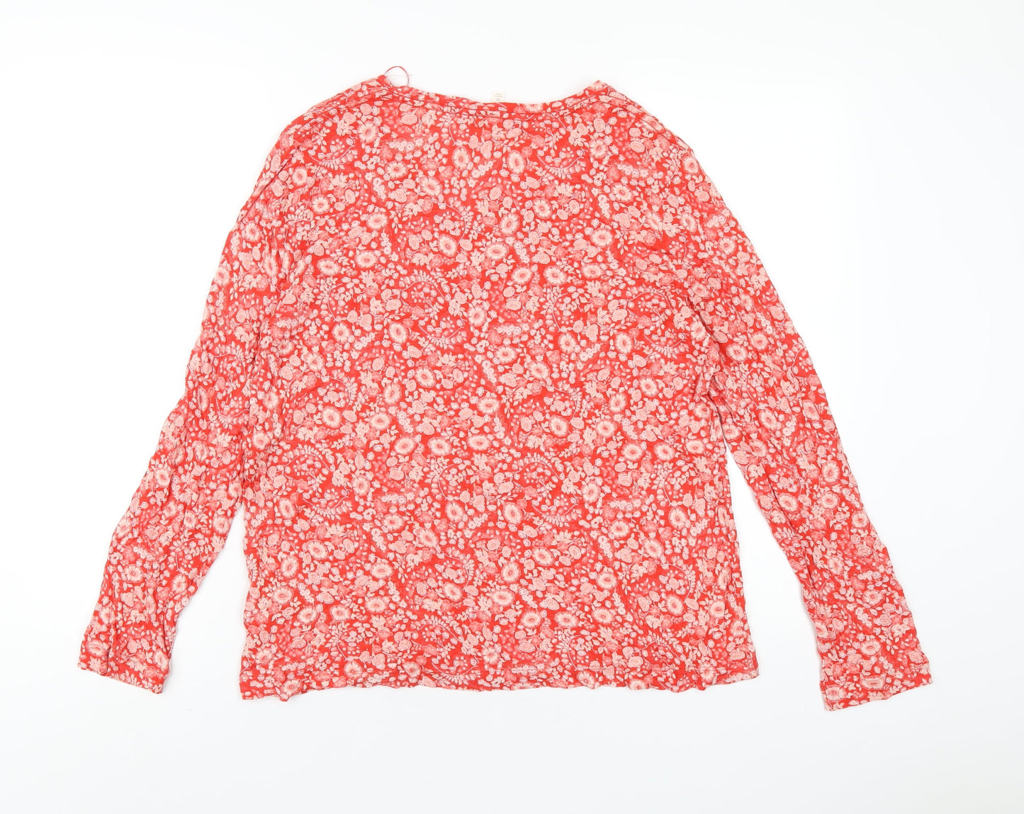 Womens UK Size 12 Per Una Red Basic T-Shirt