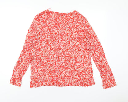 Womens UK Size 12 Per Una Red Basic T-Shirt