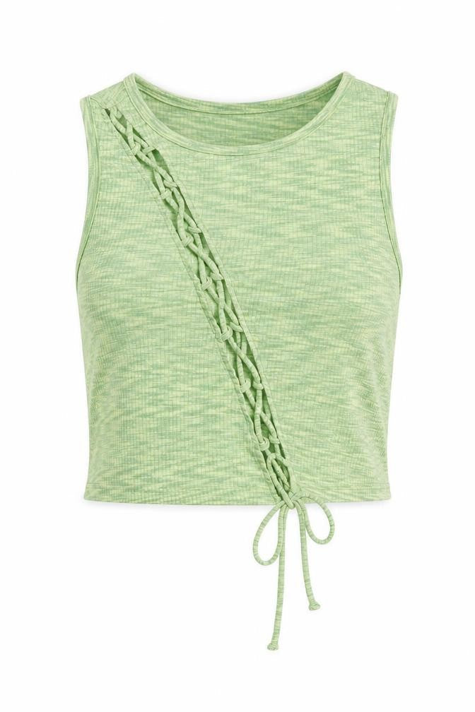 Womens UK Size S H&M Green Basic Tank