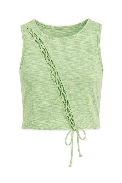 Womens UK Size S H&M Green Basic Tank