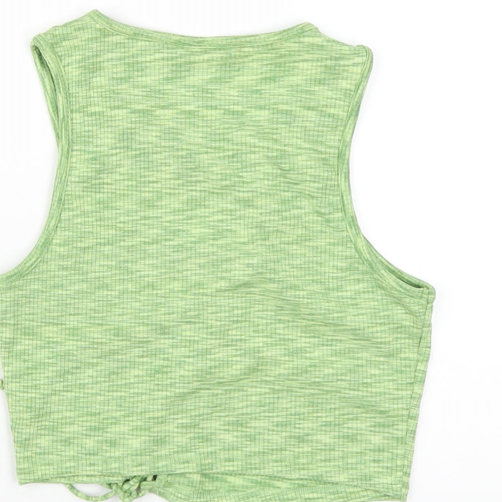 Womens UK Size S H&M Green Basic Tank