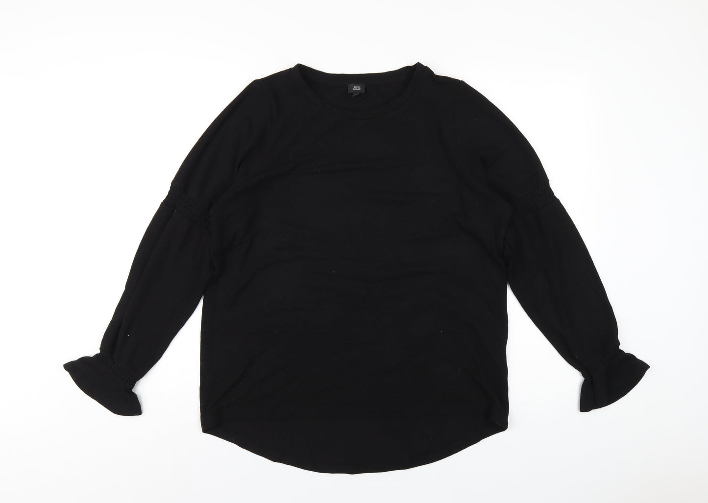 Womens UK Size 12 River Island Black Basic T-Shirt