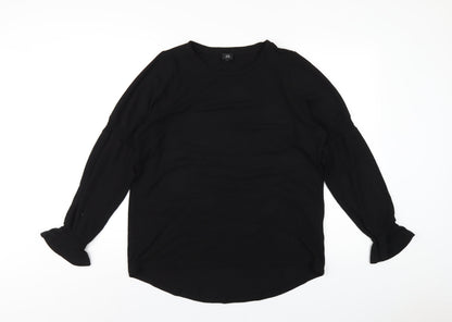 Womens UK Size 12 River Island Black Basic T-Shirt