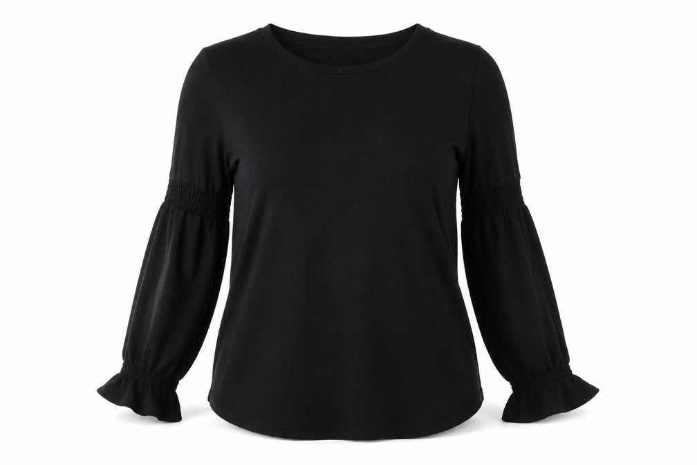 Womens UK Size 12 River Island Black Basic T-Shirt