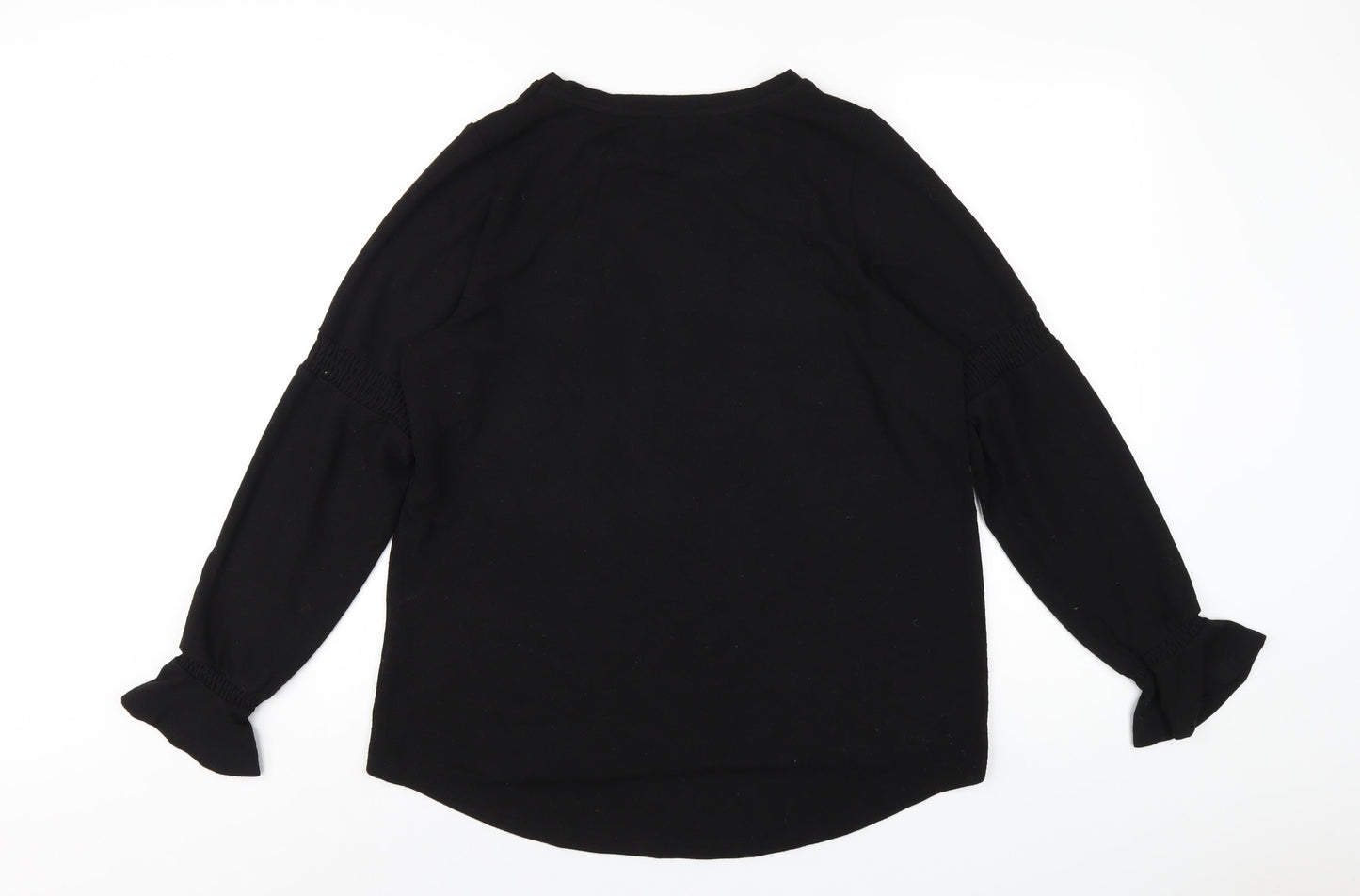 Womens UK Size 12 River Island Black Basic T-Shirt