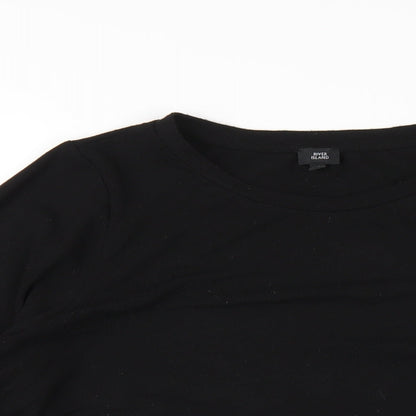 Womens UK Size 12 River Island Black Basic T-Shirt