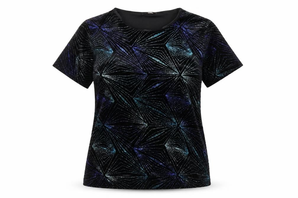 Womens UK Size L Anna Rose Black Basic T-Shirt