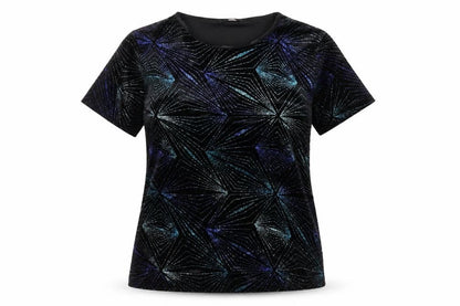 Womens UK Size L Anna Rose Black Basic T-Shirt