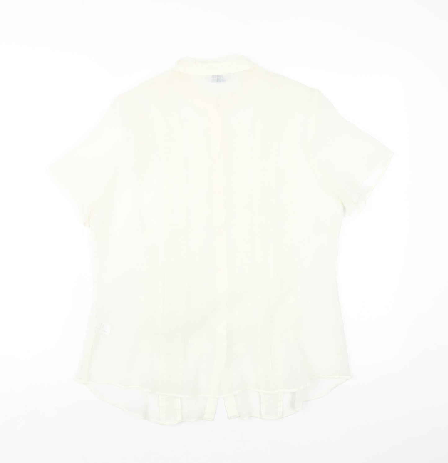 Womens UK Size 14 Joanna Hope Ivory Basic Button-Up