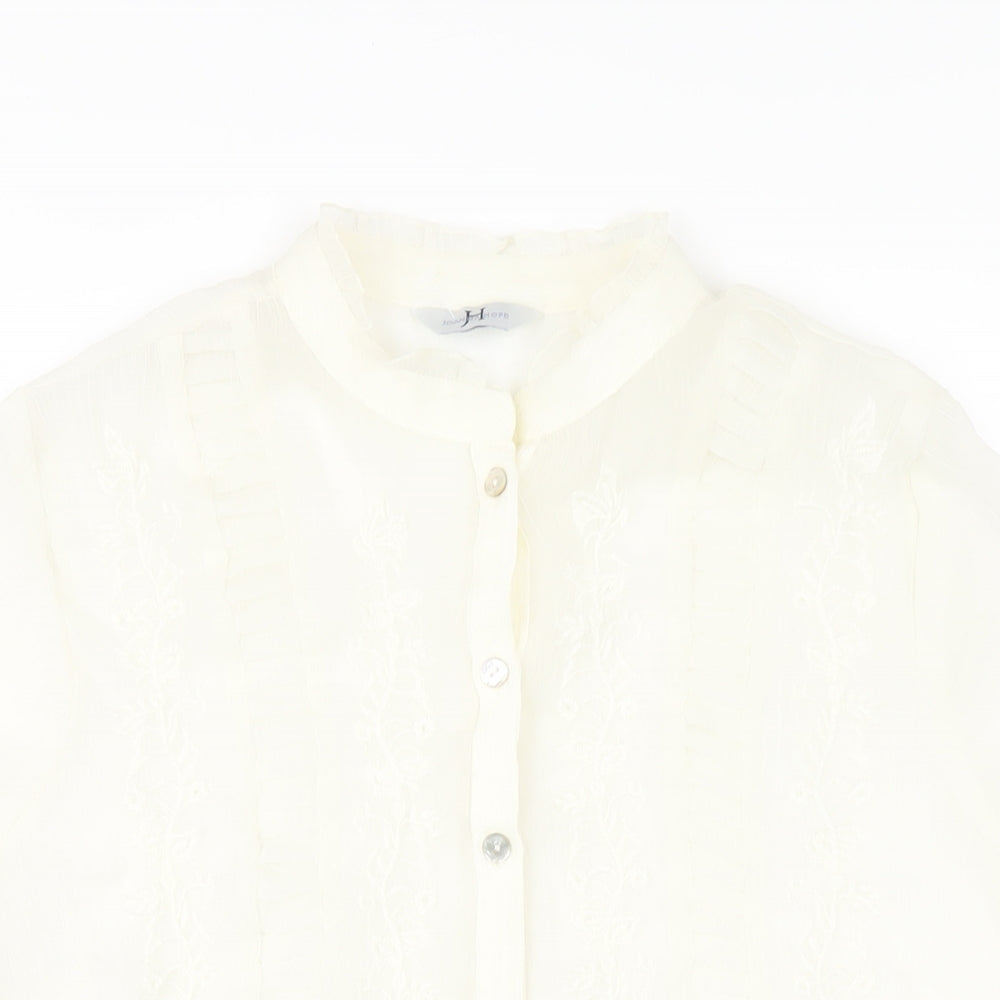Womens UK Size 14 Joanna Hope Ivory Basic Button-Up