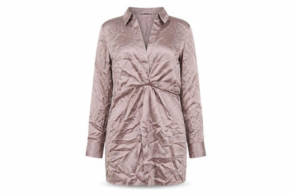 Zara Womens Purple Polyester A-Line Size XL V-Neck Zip