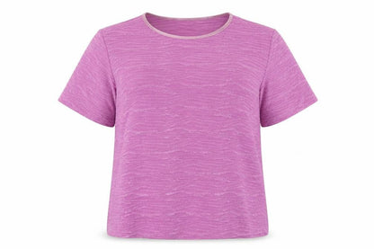 Womens UK Size 18 EWM Purple Basic T-Shirt