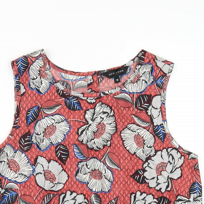 Womens UK Size 10 New Look Multicoloured Basic Tank