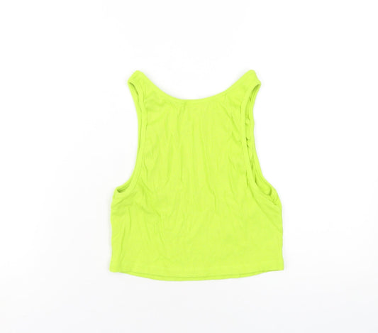 Womens UK Size L Zara Green Basic Tank