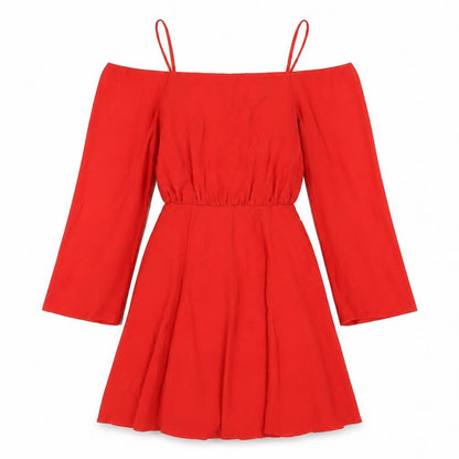 ASOS Womens Red Polyester A-Line Size 8 Square Neck Zip
