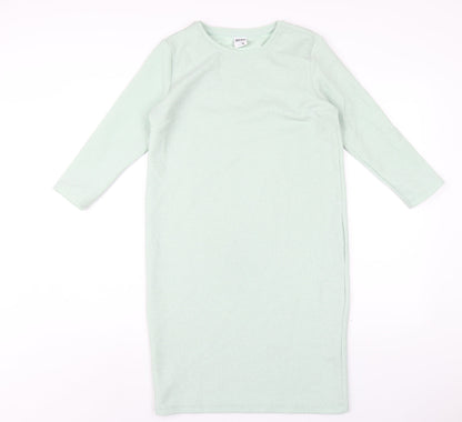 VERO MODA Womens Green Polyester A-Line Size S Round Neck Pullover