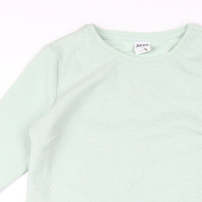 VERO MODA Womens Green Polyester A-Line Size S Round Neck Pullover