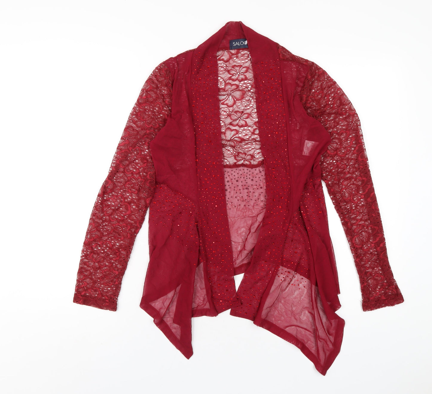 Womens UK Size S Saloos Red Kimono Blouse