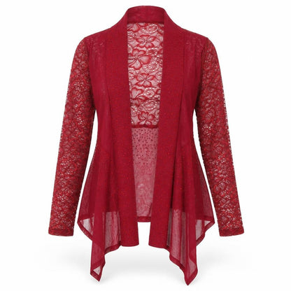 Womens UK Size S Saloos Red Kimono Blouse