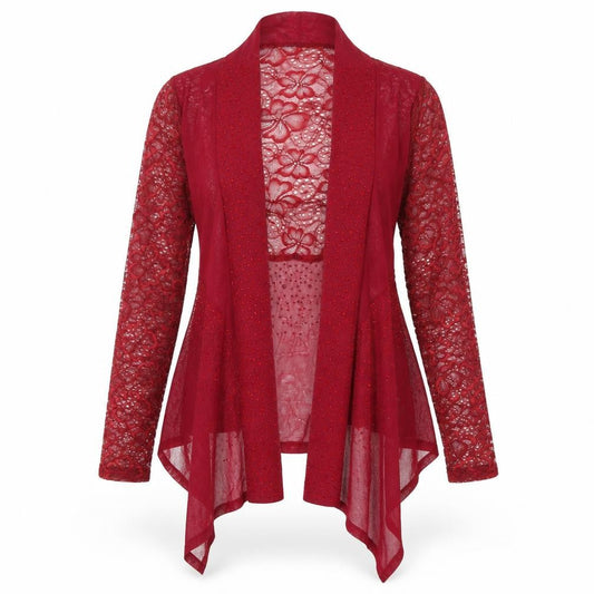 Womens UK Size S Saloos Red Kimono Blouse