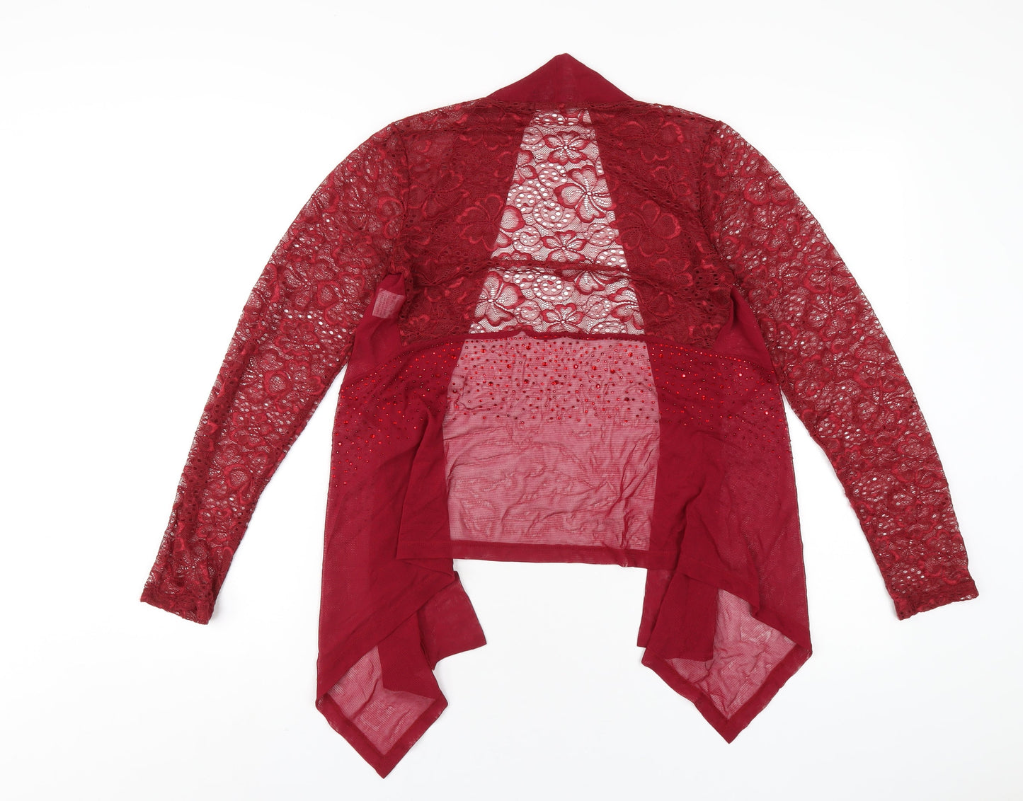 Womens UK Size S Saloos Red Kimono Blouse