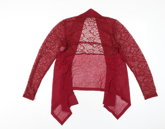 Womens UK Size S Saloos Red Kimono Blouse