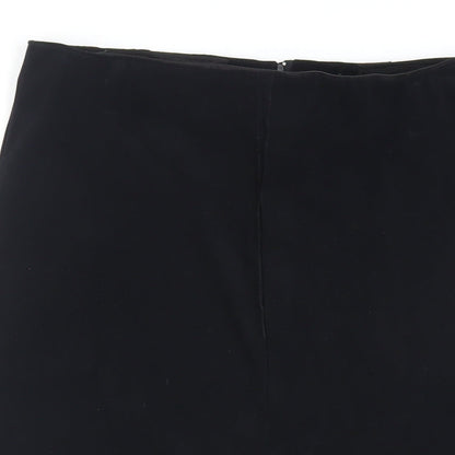 Dorothy Perkins Womens Black Polyester Straight & Pencil Skirt Size 12 Zip