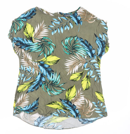 Womens UK Size 14 Dorothy Perkins Green Basic Blouse