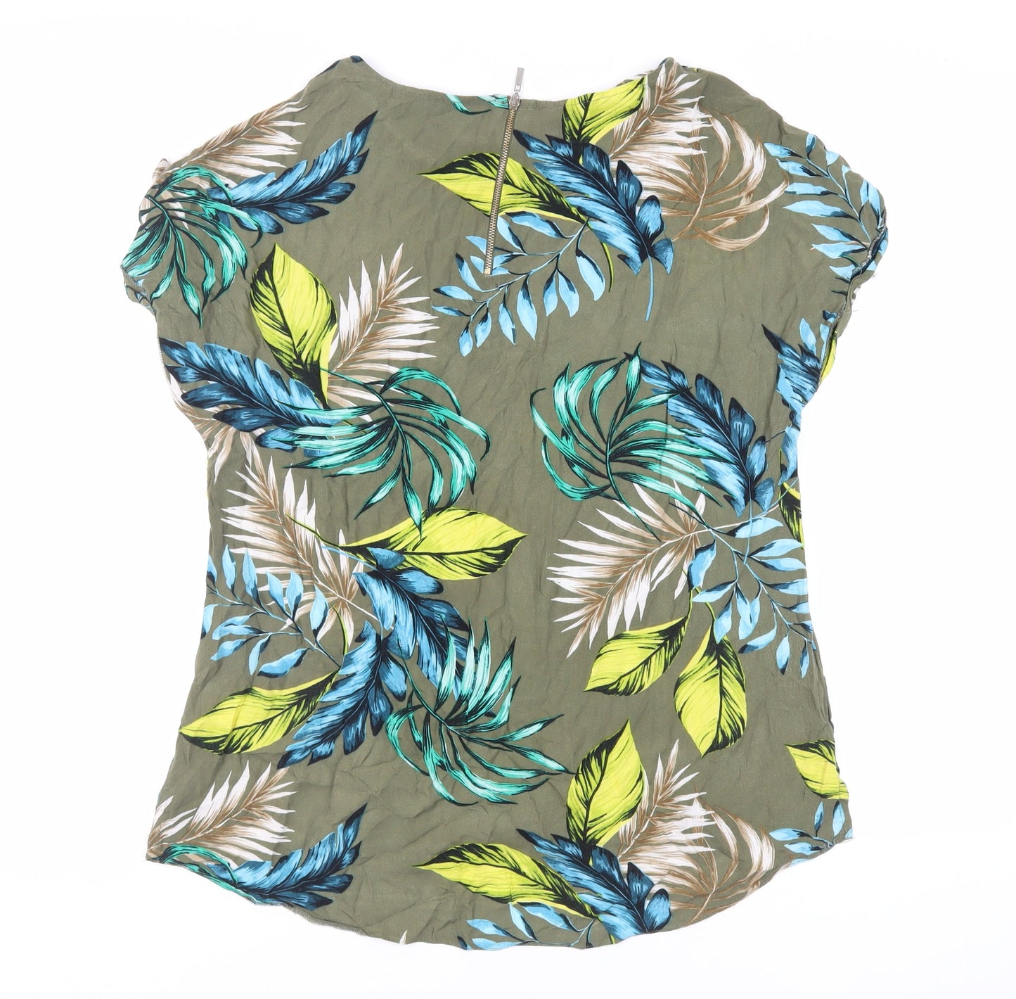 Womens UK Size 14 Dorothy Perkins Green Basic Blouse