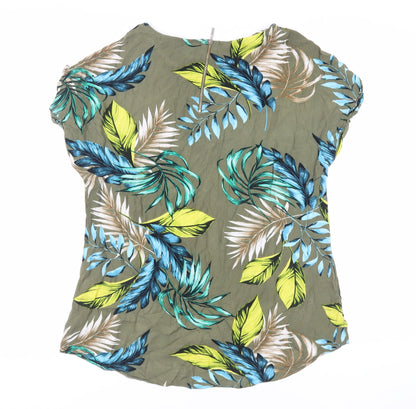 Womens UK Size 14 Dorothy Perkins Green Basic Blouse