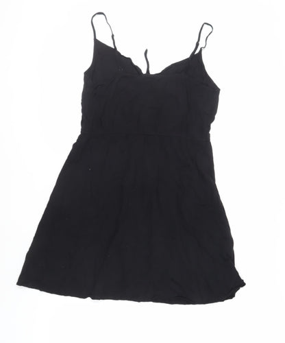 Divided by H&M Womens Black Viscose Mini Size 12 V-Neck Pullover