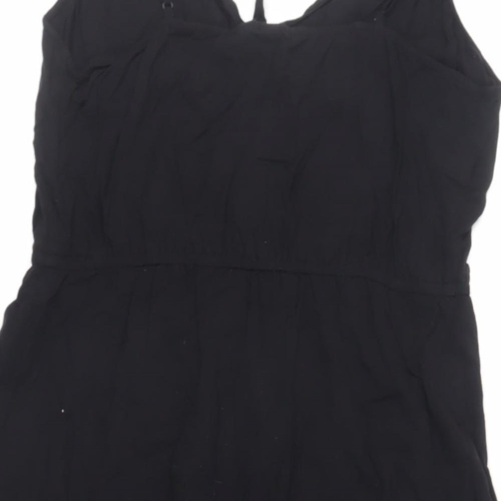 Divided by H&M Womens Black Viscose Mini Size 12 V-Neck Pullover