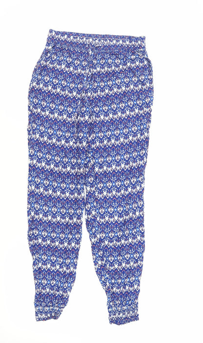 Womens UK Size 6 H&M Regular Fit  Blue Trousers