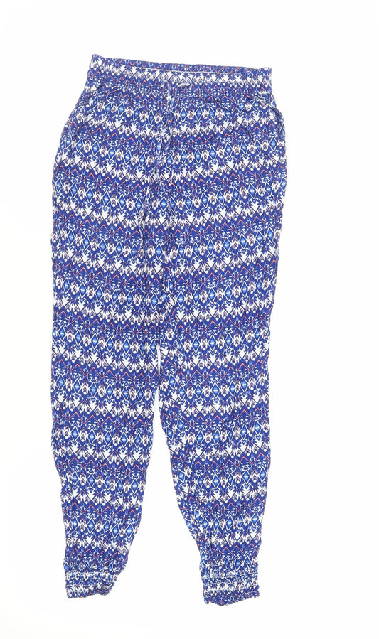 Womens UK Size 6 H&M Regular Fit  Blue Trousers