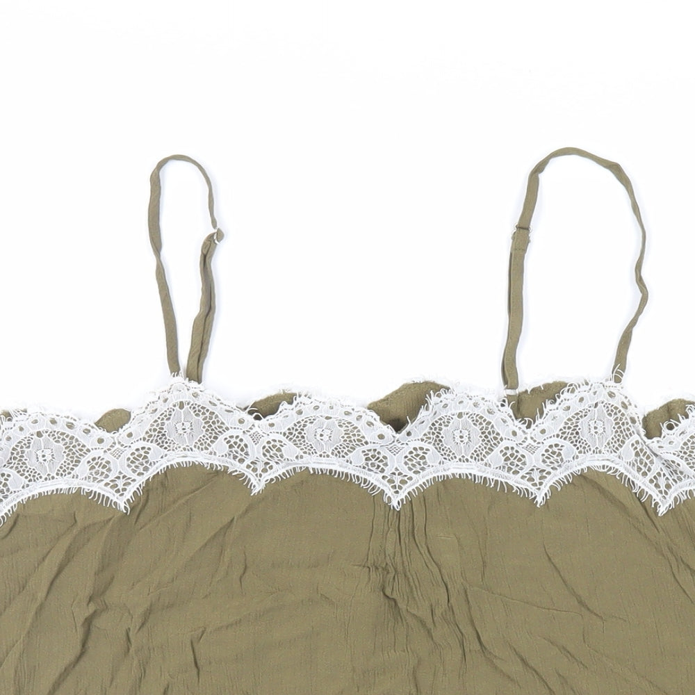 Womens UK Size 14 Marks and Spencer Green Camisole Tank