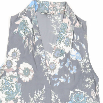 Womens UK Size 8 NEXT Grey Basic Blouse