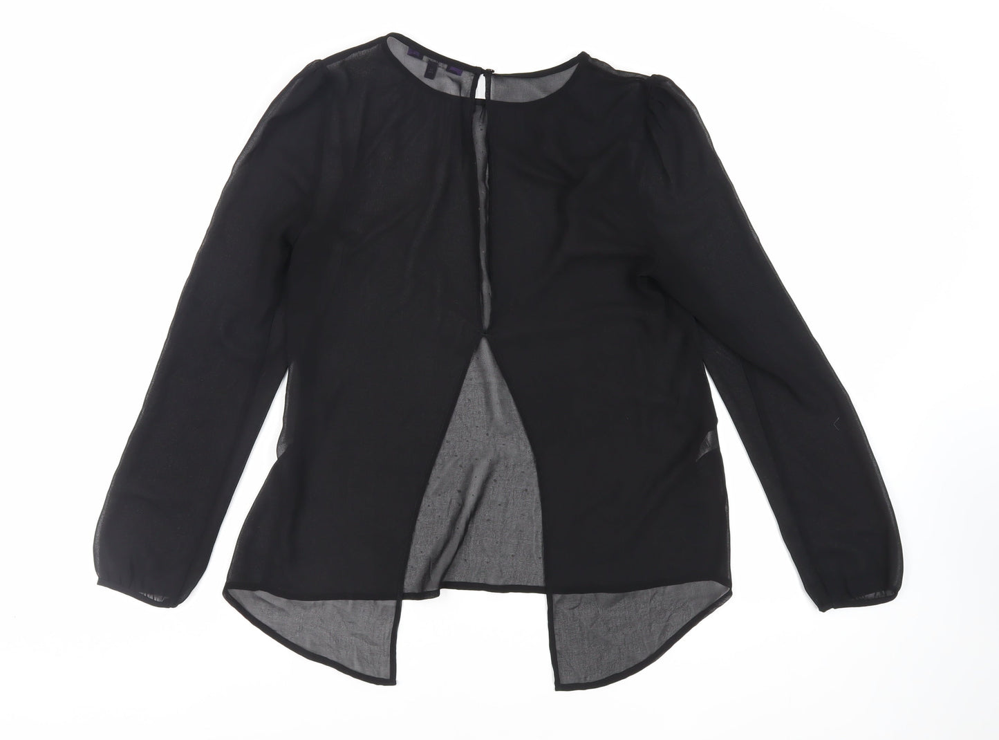 Womens UK Size 10 NEXT Black Basic Blouse
